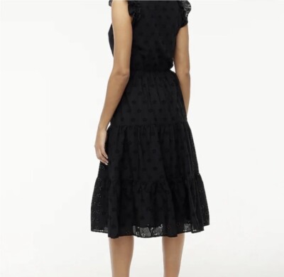knee length dresses for ladies J.Crew Green Cotton Eyelet Button-Down Dress