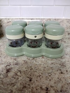 Baby Bullet Food Processor Replacement Parts Storage Cups Tray 6 Cups With Lids