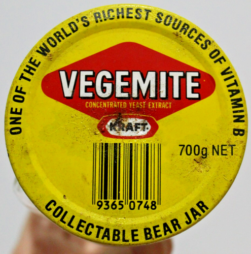 Kraft Vegemite 700g & Peanut Butter 530g Teddy Koala Bear Jar Glass Lid 1988 Vtg - Picture 11 of 22