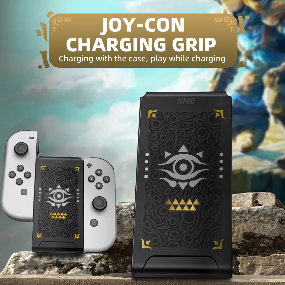 For Nintendo Switch OLED JoyCon Zelda Tears of the Kingdom Holder Charging  Grip