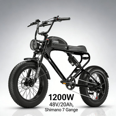 MEELOD DK300plus Elektrofahrrad 1200W 20AH 32KM/H E-Mountainbike 20x4 Zoll eBike
