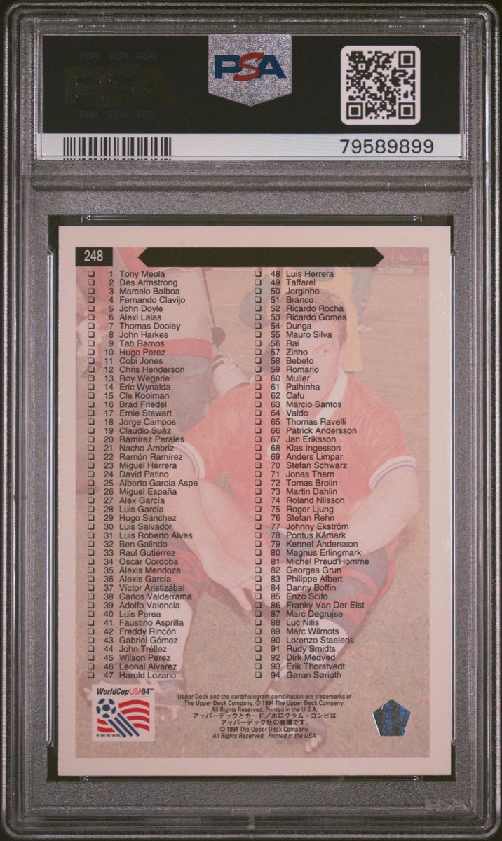 1994 UD WORLD CUP SOCCER ENGLISH/JPN #248 CHECKLIST PSA 9 | eBay