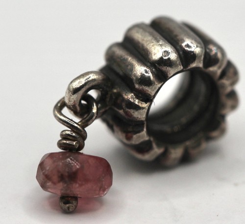 Pandora .925 ALE Retired Pink Quarts Dangle Charm Bead - Picture 2 of 3