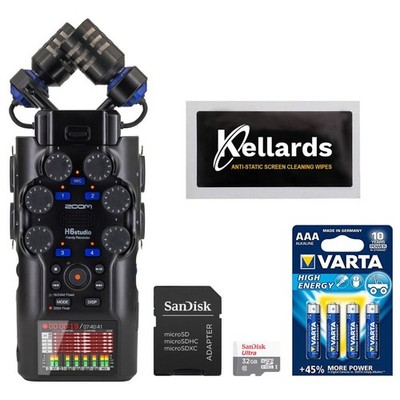 Zoom H6studio 6-Track Handy Recorder Bundle with 32GB microSDHC & AAA Set