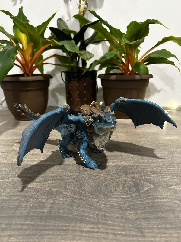 Schleich Blue Dragon With Saddle