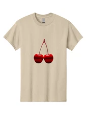 Two-Cherries-4 Mens Graphic Tee, 100% Cotton, Casual Summer Wear