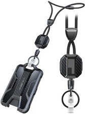 Retractable Breakaway Lanyards for ID Badges Holder Keys, Carbon Fiber-Textur...