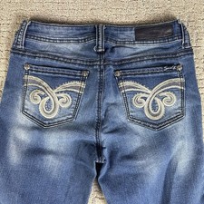 Seven7 Slim Bootcut Jeans Womens Size 6 Stitch Pockets Stretch Jeans Flare Y2K
