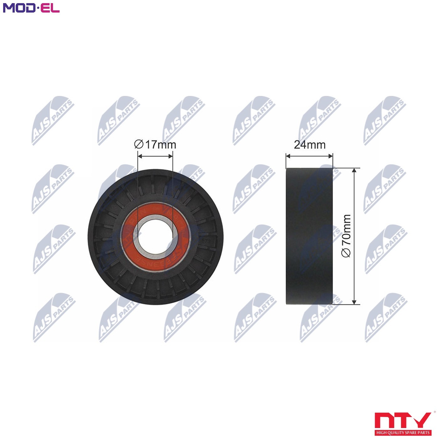 Pulley Idler V-Belt For Ford Focus Ii 04-11, C-Max 07-10 - Image 7