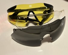ESS ICE NARO Ballistic Eyeshield Glasses Kit – 3 Lenses Clear/Yellow/Dark + Case