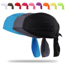 Motorcycle Wrap Biker Du Do Black Bandana Paisley Doo Rag Head Skull Cap Durag