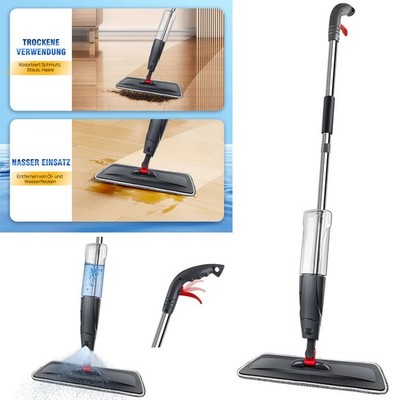 Sprühwischer Spray Mop Mopp-Bodenreiniger Boden mit 700ml Wassertank + Pads