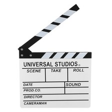 Wooden Movie Film Clapboard 10.63x11.81" Movie Theater Decor, U-White