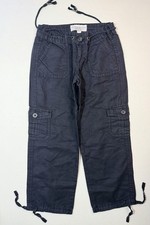 Aeropostale Black Stretch Cargo Pants Juniors Regular Fit Button Drawstring