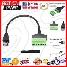 RJ45 Male to 8 Pin Screw Terminal Connector, Cat5/6/7 Ethernet Extender for A...