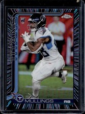 2025 Topps Chrome Kalel Mullings Rookie RC Refractor Neon Pulse #309 Titans