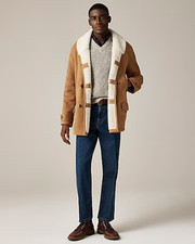 Shearling Coat Men Real Shearling Sheepskin Coat - Car Shearling Coat Men-