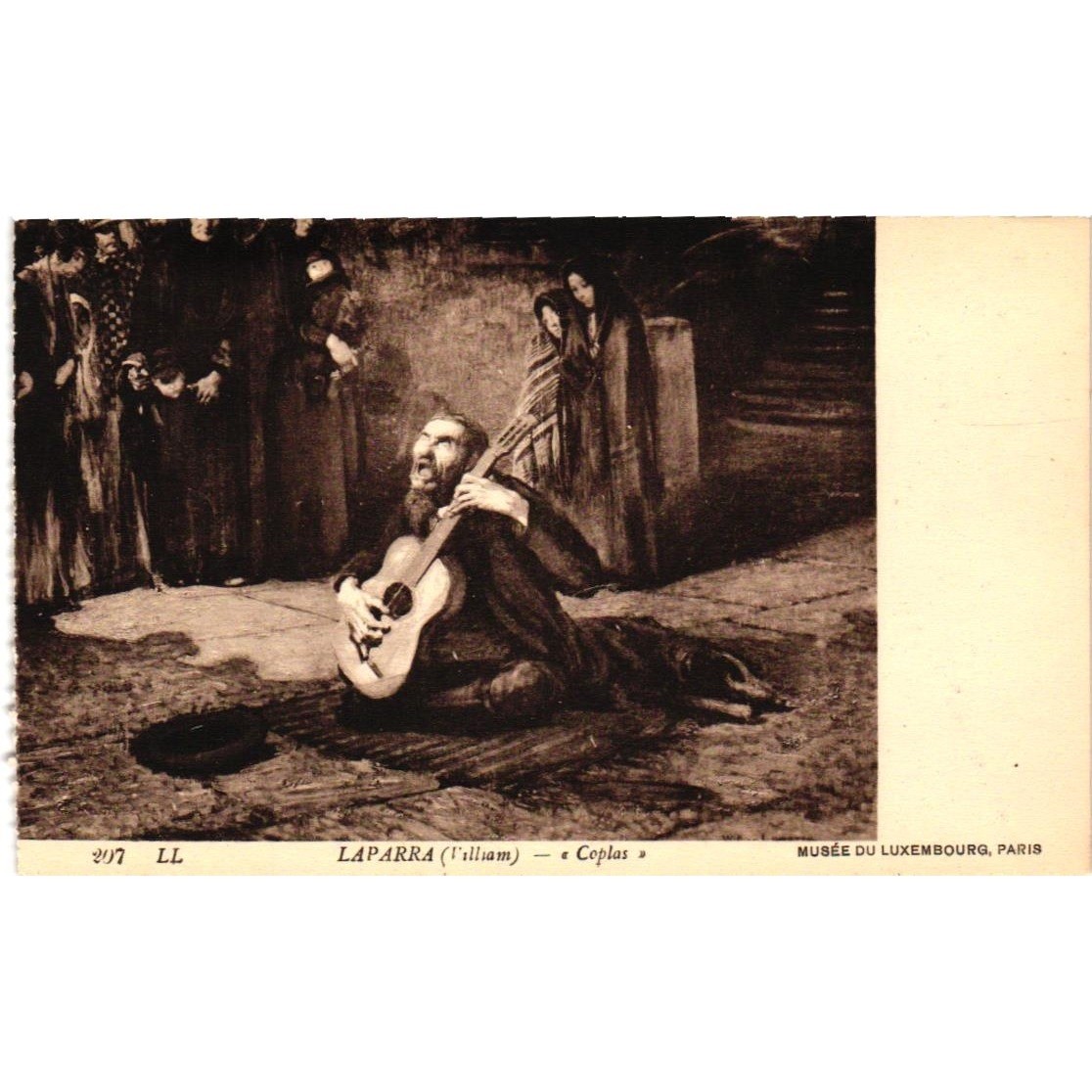 Vintage William Laparra Coplas Art Postcard Musee du Luxembourg Paris LL 297