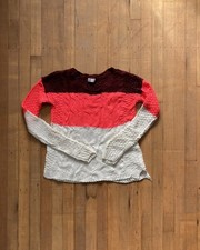 Colour Block Pullover mit Zopfmuster - Größ...