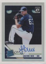 2019 Panini Donruss Optic Rated Rookie Signatures Holo Prizm Jacob Nix Auto gg8