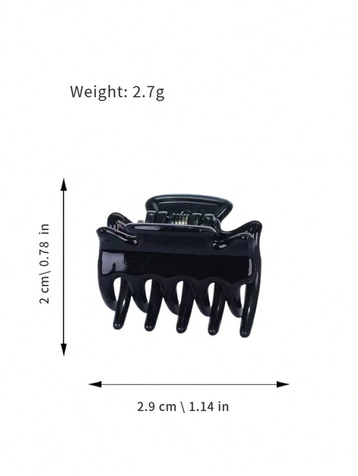 Set Pack12 Clear Brown Black small tiny hair clips alligator claw clamp clip - Image 2 of 4