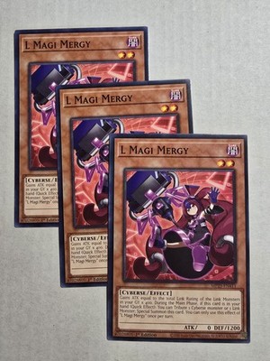 3x Yugioh Playset L Magi Mergy MP25-EN411 Common 1st Ed Near Mint