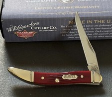 2013 Case XX SELECT 610096 Brick Red Bone Handle Tiny Toothpick Pocket Knife