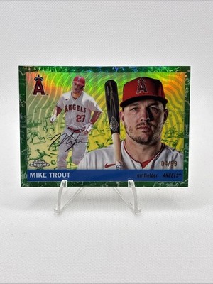 2025 Topps Chrome Platinum Mike Trout Toile Green /99