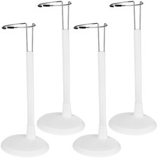4 Pcs Movable Display Stands Plastic Standing Baby Doll Model Holder Organizer