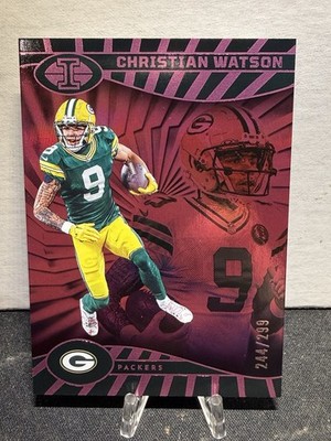 Panini 2024 Illusions Christian Watson #28 Trophy Collection Pink /299 Packers