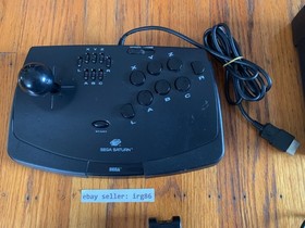 Sega Saturn US model 1 console system lot virtua stick gun netlink 3d pad backup