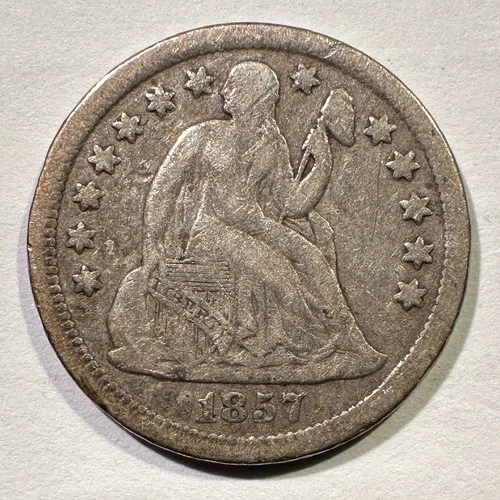 1857-O Seated Liberty Dime Silver New Orleans Type Coin Better Date Album