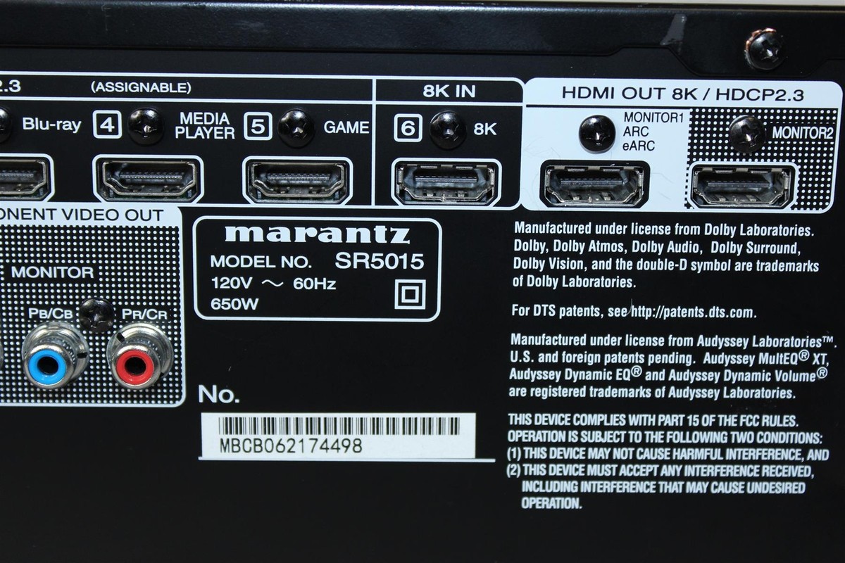 Marantz SR5015 8K Ultra HD AV Receiver 7.2 Channel - Free Shipping