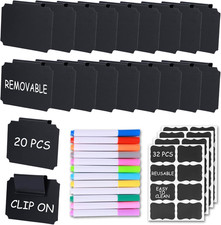 20 Pieces Basket Labels Clip on Set for Storage Bins Kitchen Pantry Basket Box C