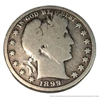 1899 P Philadelphia Barber Early Half 50C Silver Half Dollar US Coin