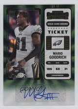 2022 Panini Contenders Ticket Wild Card Round Mario Goodrich #295 Rookie Auto RC. rookie card picture