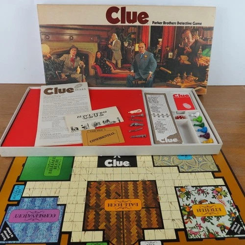 Vintage Clue Parker Brothers 1972 Classic Detective Board Game Complete