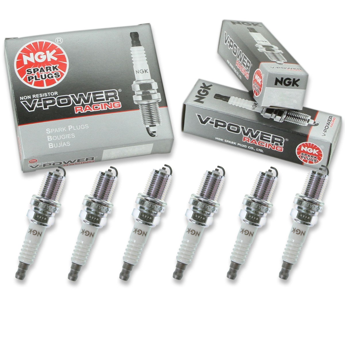 6 pc NGK 7173 R5672A-8 V-Power Racing Spark Plugs for W3D W24EP-U C61YC C61Y ou