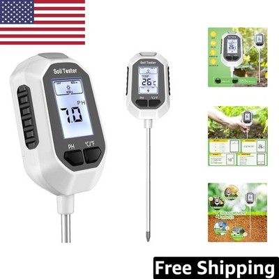 Digital Plant Temperature, Moisture, pH & Light Meter with LCD Display - 2024