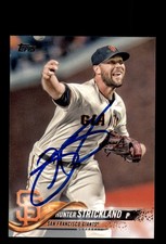 Signed Baseball Card Auto Hunter Strickland 2018 Topps #684 San Francisco Giants