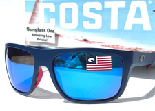 Costa Del Mar BROADBILL Matte Navy USA POLARIZED Blue 580P Lens Sunglass 9021-40