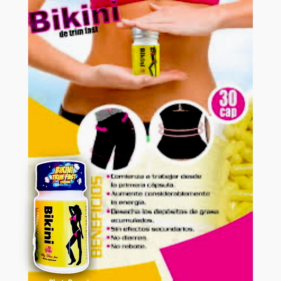 PASTILLAS BIKINI AMARILLAS , ORIGINALES 100X100,PIERDE HASTA 12 QUILOS EN 1 MES - Imagen 3 de 4