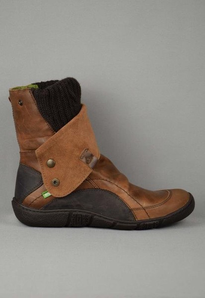 Women Snipe Ankle Boots Brown Leather 42