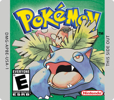 Game Boy Gameboy DMG Color GBC Cart Custom Label Sticker Pok mon Green