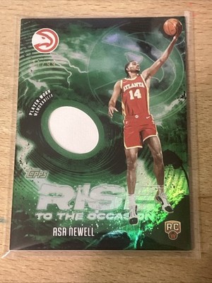 Asa Newell 2025 Topps Basketball Rise to the Occasion Green Relic /99 Worn RC