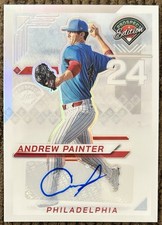 Andrew Painter 2025 Panini Prospect Edition Auto Silver Prizm PHILADELPHIA