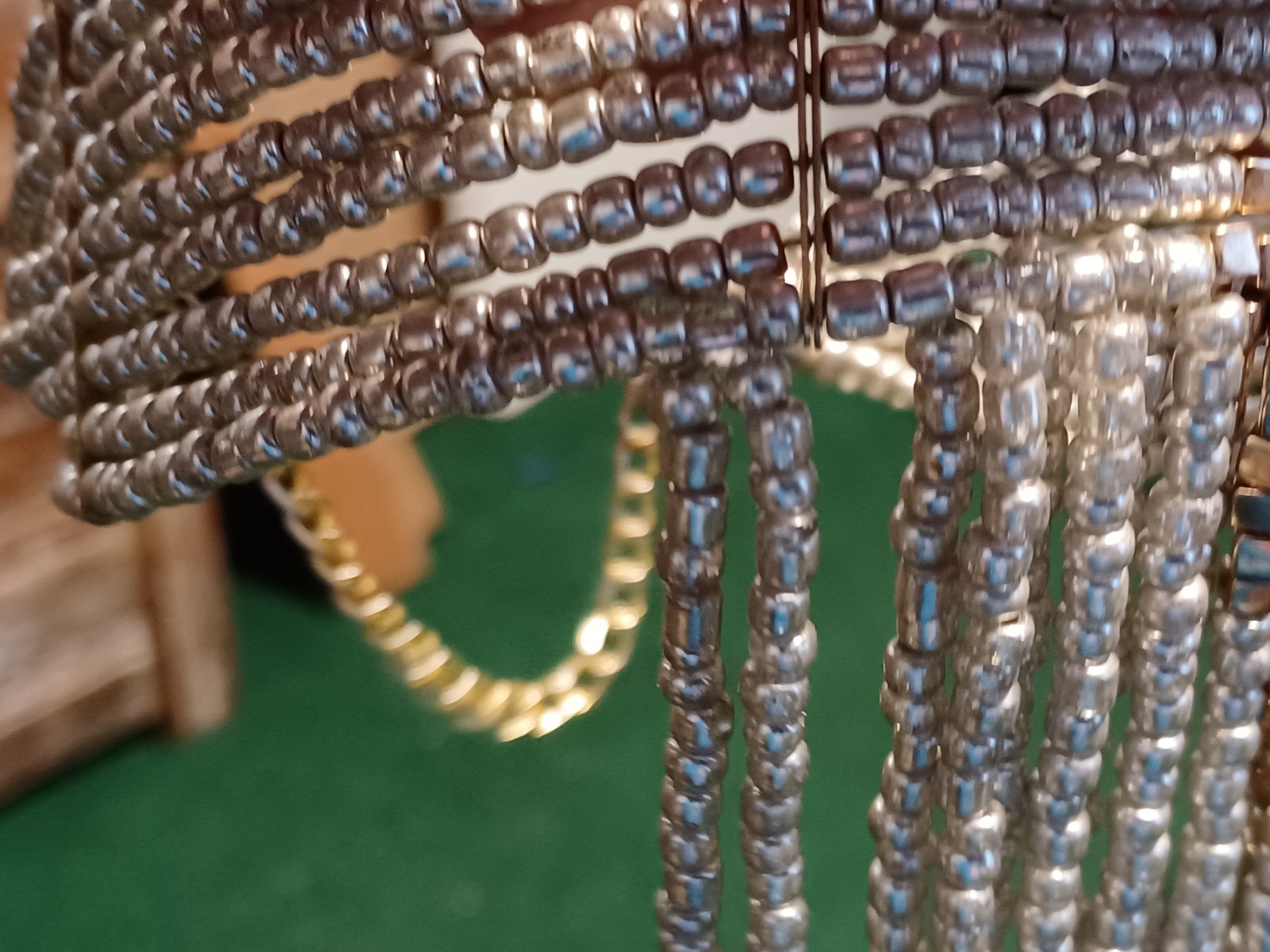 Gorgeous STATEMENT Dangling White / silver Glass … - image 7