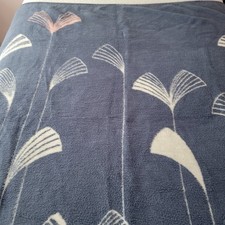 Biederlack Of The Americas Blue White Floral Blanket Reversible 80s 90s 59x69