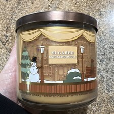 BATH BODY WORKS SUGARED SNICKERDOODLE 3-WICK LARGE SCENTED CANDLE 14.5OZ NEW