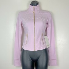 LULULEMON DEFINE CROPPED JACKET NULU PINK ORGANZA GOLD SIZE 6 SOLD OUT